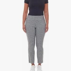 Hilary Radley Gray Checkered Ankle Pants